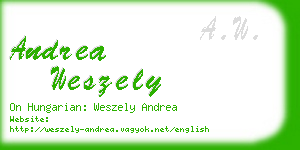 andrea weszely business card